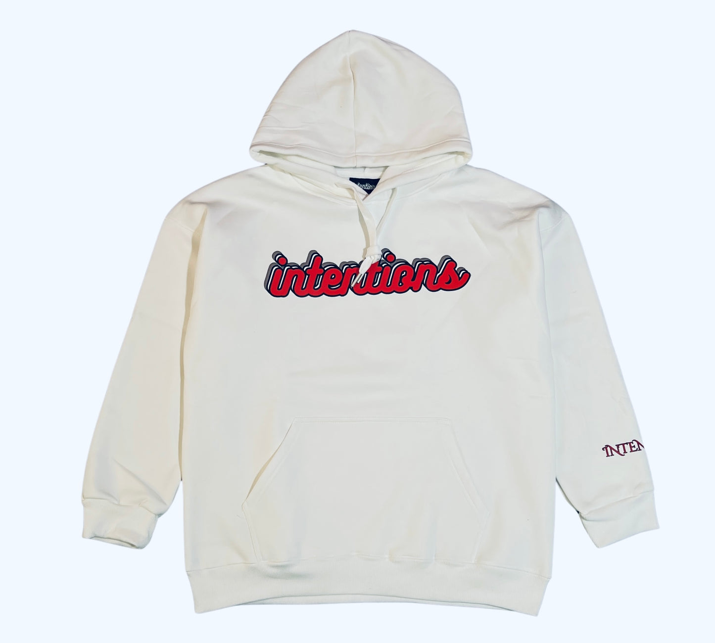 Fleece Hoodie V1 - Red and White