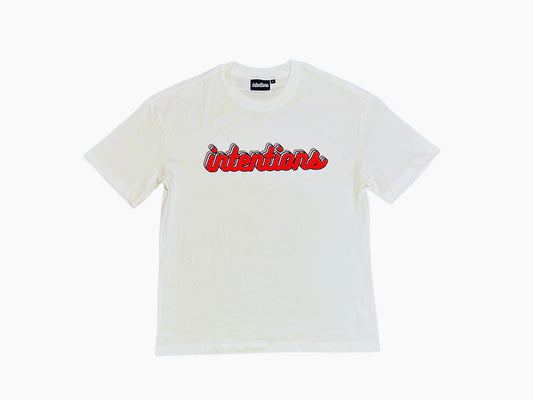 Summer Fleece Tee V1 - Red and White